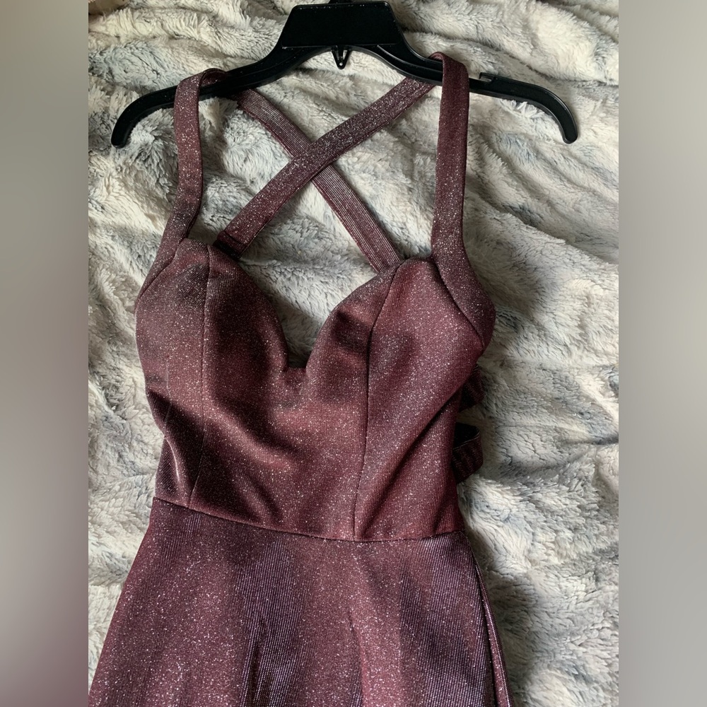 B. Darlin sparkly wine colored dress. Size 1/2.